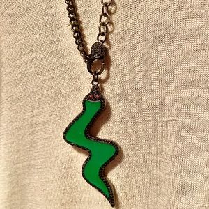 Long chain with a crystallized snake